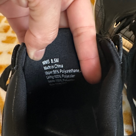 Aldo Khloe Black and Gold Women's Sneakers - Picture 4 of 5